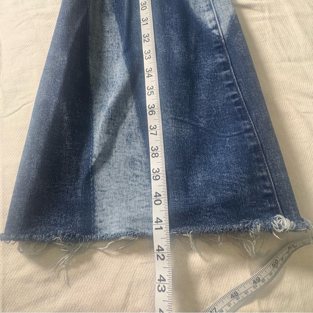 Flying Monkey Two Tone Chevron Flare Jeans Y2K Colorblock Raw Hem 28 - Picture 7 of 14